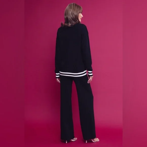 Knit Cardigan And Pant Set in Beige - Picture 5 of 5